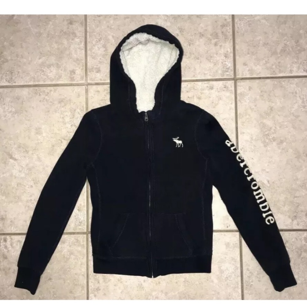 Abercrombie Kids Hooded Fur Lined Jacket Sz Large